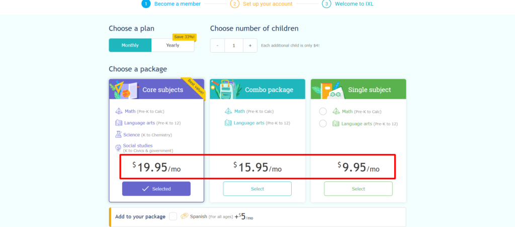 IXL-Family-membership-plan